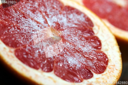 Image of fresh grapefruit with sugar
