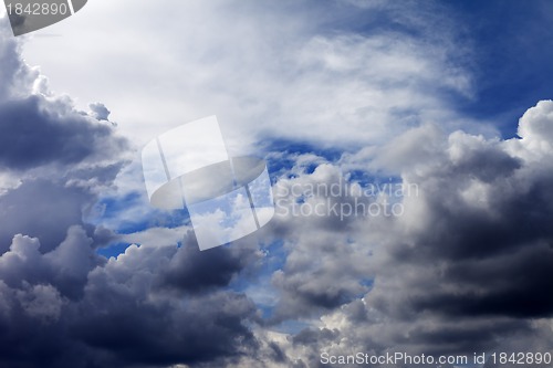 Image of Sun behind the clouds