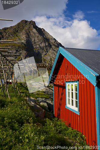 Image of Red fishing hut