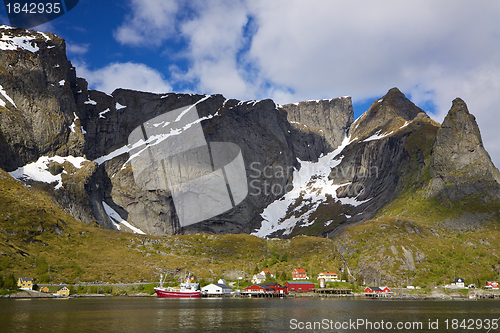 Image of Fishing harbor in fjord