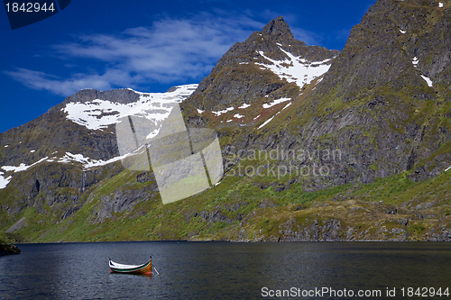 Image of Canoe in fjord