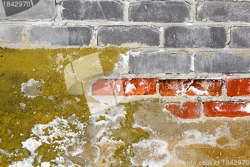 Image of Texture. A ruined wall of bricks