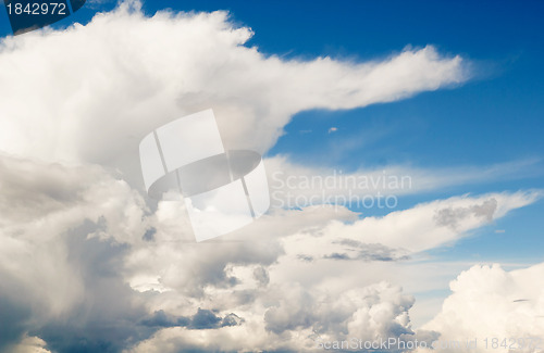 Image of blue sky with white clouds