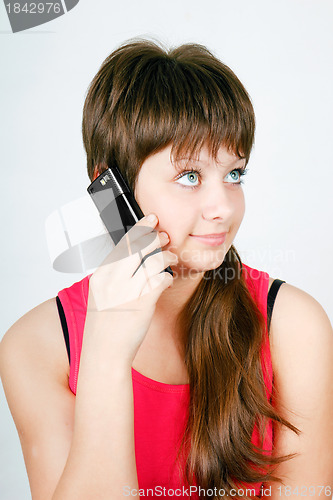 Image of teen girl talking on a cell phone
