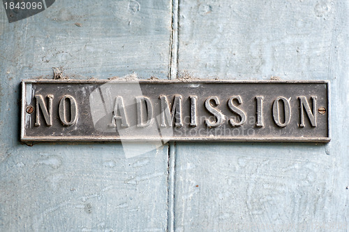 Image of No Admission