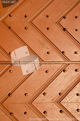 Image of Antique wooden doors closeup and details. 