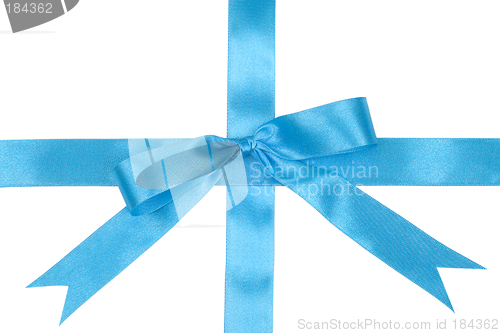 Image of Blue ribbon with bow