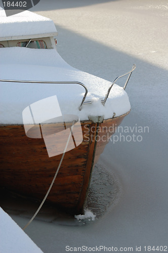 Image of Wooden boat in ice # 03