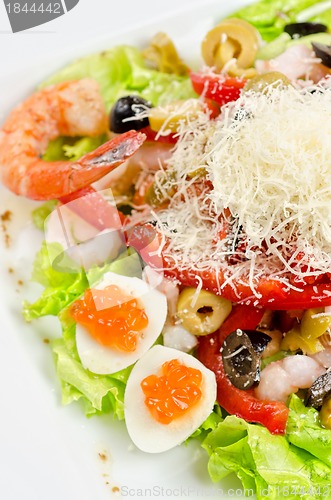 Image of tasty seafood salad
