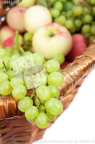 Image of apples and grapes
