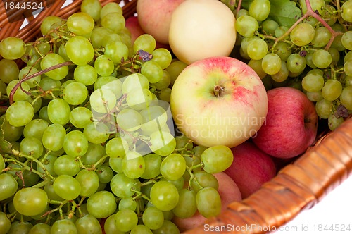 Image of apples and grapes