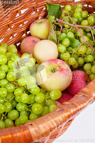Image of apples and grapes
