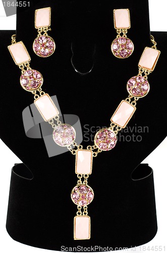 Image of necklace with pendants and earrings