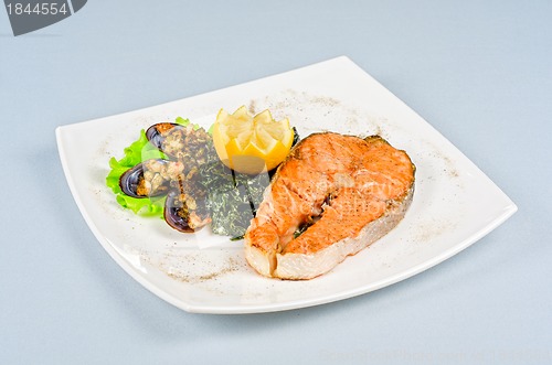 Image of salmon steak