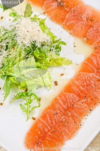 Image of Fish Carpaccio with salad