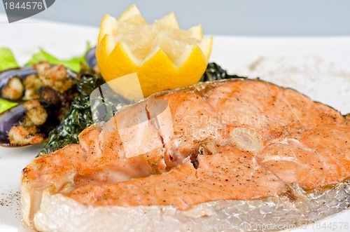 Image of salmon steak