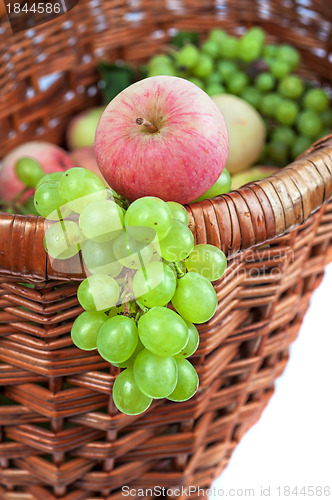 Image of apples and grapes