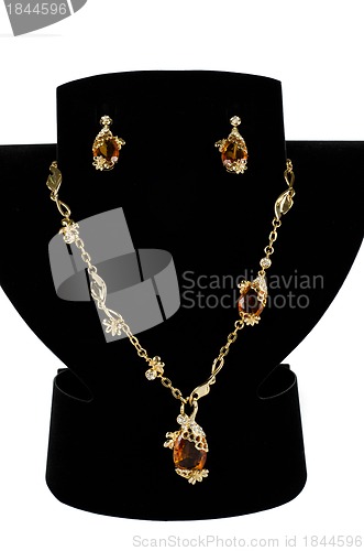 Image of necklace with pendants and earrings