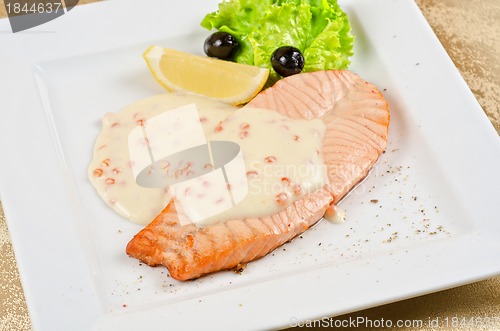 Image of Grilled salmon steak