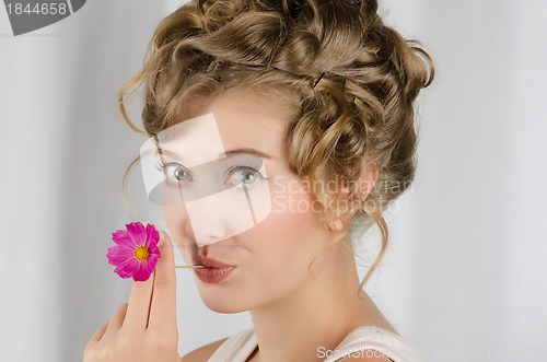 Image of beauty woman closeup portrait