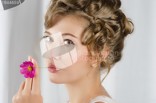 Image of beauty woman closeup portrait