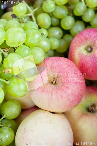 Image of apples and grapes