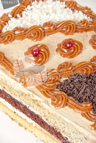 Image of tasty nuts cake