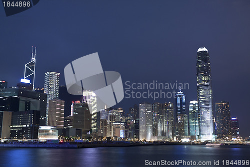 Image of Hong Kong skyline at night