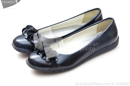 Image of Black woman shoes on white background
