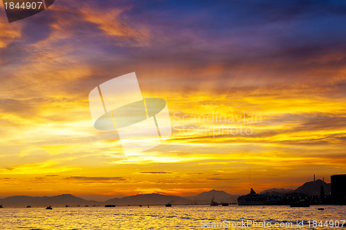 Image of Sunset at coast 