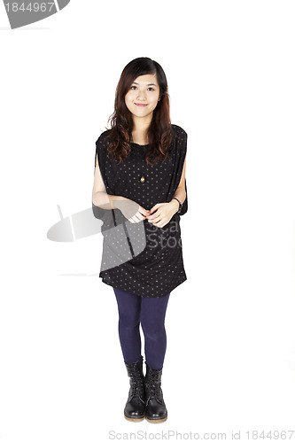 Image of Asian woman on white background