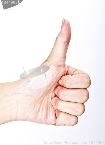 Image of Thumbs up on white background