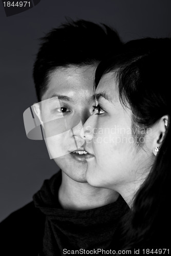 Image of Close-up portrait of asian couple