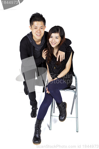 Image of Asian couple with happy face