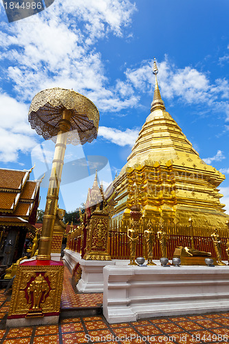 Image of Wat Phrathat Doi Suthep temple in Chiang Mai, Thailand.