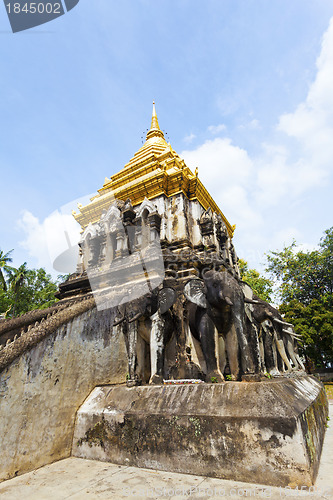 Image of Wat Chiang Man temple in Chiang Mai, Thailand.