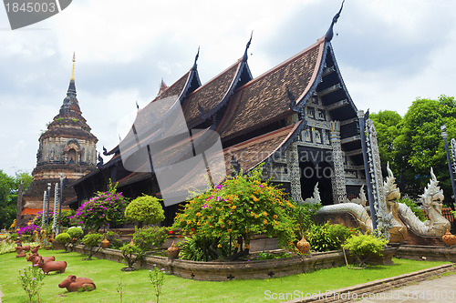 Image of Wat lok moli temple in Chiang Mai, Thailand.