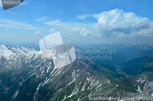 Image of Aerial view of french Alps