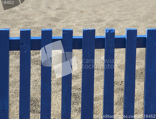 Image of the blue fence