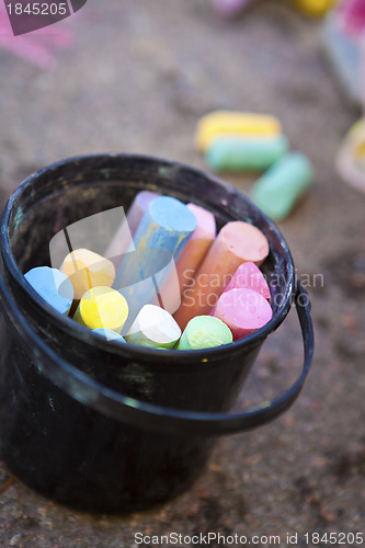 Image of Bucket of crayons