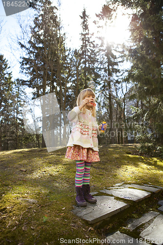 Image of Little girl outdoors