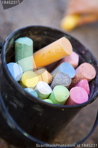 Image of Bucket of crayons