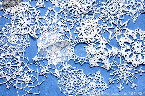 Image of christmas snowflakes decoration 