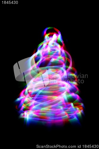 Image of christmas lights as xmas tree