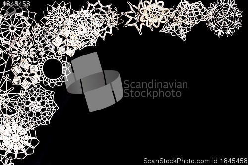 Image of christmas snowflakes decoration 