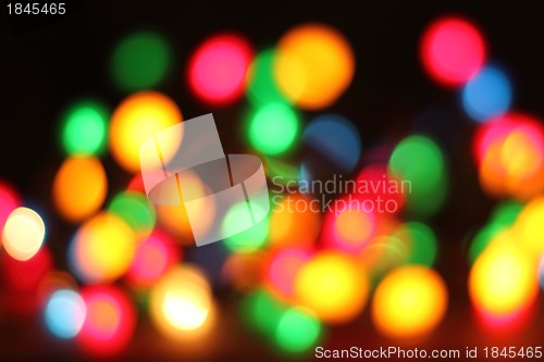 Image of abstract color christmas lights