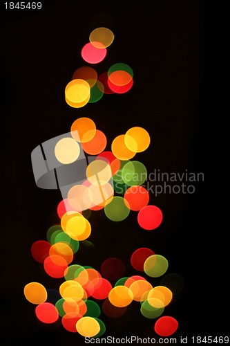 Image of christmas lights as xmas tree