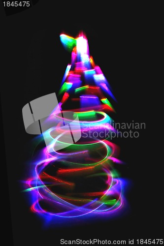 Image of christmas lights as xmas tree