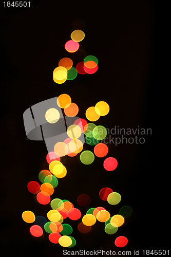 Image of christmas lights as xmas tree