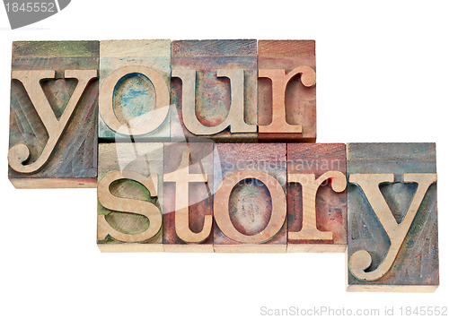 Image of your story text in wood type